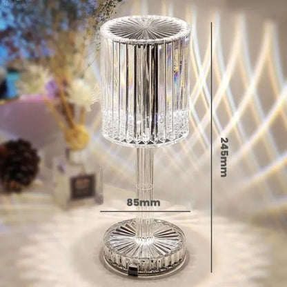 Diamond Table Lamp Crystal Touch Control Color Changing Light